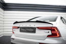 Heck Spoiler Aufsatz Abrisskante passend für Volvo S60 R-Design Mk3 schwarz Hochglanz