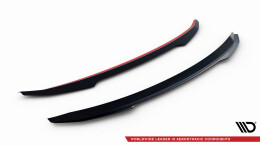 Heck Spoiler Aufsatz Abrisskante passend für Volvo S60 R-Design Mk3 schwarz Hochglanz