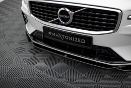 Cup Spoilerlippe Front Ansatz V.2 passend für Volvo S60/V60 R-Design Mk3 schwarz Hochglanz