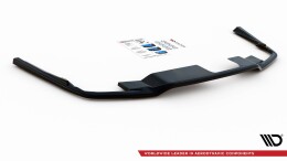 Mittlerer Cup Diffusor Heck Ansatz passend für Volvo S60/V60 R-Design Mk3 schwarz Hochglanz