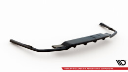 Mittlerer Cup Diffusor Heck Ansatz DTM Look passend für Volvo S60/V60 R-Design Mk3 schwarz Hochglanz