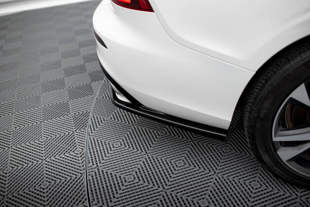 Heck Ansatz Flaps Diffusor passend für Volvo S60/V60 R-Design Mk3 schwarz Hochglanz
