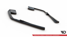 Street+ Heck Ansatz Flaps passend für Volvo S60/V60 R-Design Mk3 schwarz Hochglanz