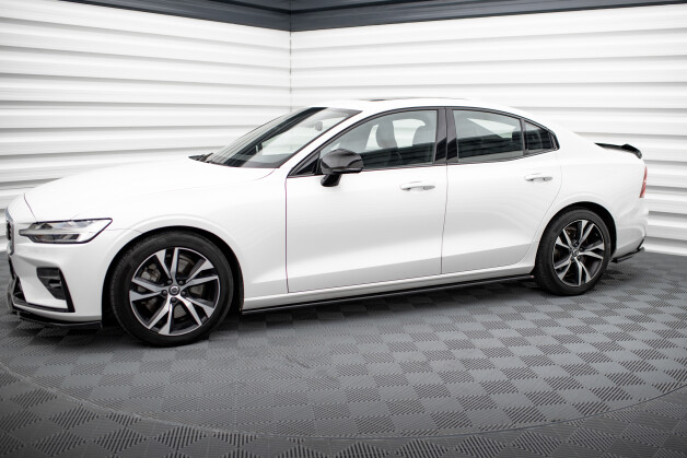 Seitenschweller Ansatz Cup Leisten V.2 passend für Volvo S60/V60 R-Design Mk3 schwarz Hochglanz