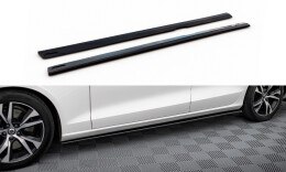 Seitenschweller Ansatz Cup Leisten V.2 passend für Volvo S60/V60 R-Design Mk3 schwarz Hochglanz