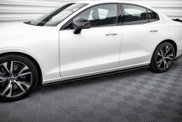Seitenschweller Ansatz Cup Leisten V.2 passend für Volvo S60/V60 R-Design Mk3 schwarz Hochglanz