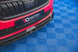 Cup Spoilerlippe Front Ansatz V.1 passend für Skoda Kamiq Mk1 schwarz Hochglanz