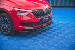 Cup Spoilerlippe Front Ansatz V.1 passend für Skoda Kamiq Mk1 schwarz Hochglanz
