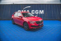 Street+ Spoilerlippe Front Ansatz V.1 passend für Skoda Kamiq Mk1 schwarz Hochglanz