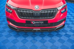 Cup Spoilerlippe Front Ansatz V.2 passend für Skoda Kamiq Mk1 schwarz Hochglanz