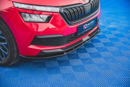 Cup Spoilerlippe Front Ansatz V.2 passend für Skoda Kamiq Mk1 schwarz Hochglanz