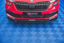 Cup Spoilerlippe Front Ansatz V.2 passend für Skoda Kamiq Mk1 schwarz Hochglanz