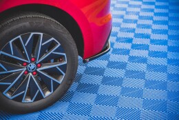 Heck Ansatz Flaps Diffusor passend für Skoda Kamiq Mk1 schwarz Hochglanz