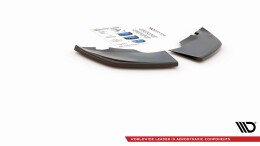 Heck Ansatz Flaps Diffusor passend für Skoda Kamiq Mk1 schwarz Hochglanz