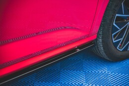 Seitenschweller Ansatz Cup Leisten passend für Skoda Kamiq Mk1 schwarz Hochglanz