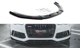 Cup Spoilerlippe Front Ansatz V.3 für Audi RS6 C7 schwarz Hochglanz