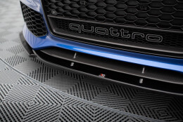 Cup Spoilerlippe Front Ansatz V.3 passend für Audi RS6 C7 / C7 Facelift schwarz Hochglanz