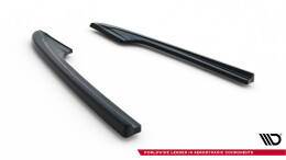 Heck Ansatz Flaps Diffusor V.2 passend für Audi RS6 C7 / C7 Facelift schwarz Hochglanz
