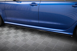 Street+ Seitenschweller Leisten V.2 passend für Audi RS6 C7 / C7 FL schwarz Hochglanz