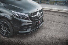 Cup Spoilerlippe Front Ansatz V.1 für Mercedes V-Klasse AMG-Line W447 FL schwarz Hochglanz