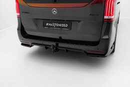 Heck Ansatz Diffusor passend für Mercedes-Benz V-Klasse AMG-Line W447 Facelift schwarz Hochglanz