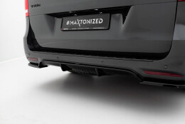 Heck Ansatz Diffusor passend für Mercedes-Benz V-Klasse AMG-Line W447 Facelift schwarz Hochglanz
