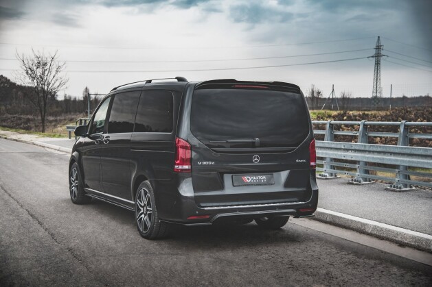 Heck Ansatz Flaps Diffusor V.2 für Mercedes V-Klasse AMG-Line W447 FL schwarz Hochglanz