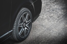 Heck Ansatz Flaps Diffusor V.2 passend für Mercedes-Benz V-Klasse AMG-Line W447 Facelift schwarz Hochglanz