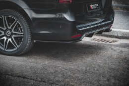 Heck Ansatz Flaps Diffusor V.2 passend für Mercedes-Benz V-Klasse AMG-Line W447 Facelift schwarz Hochglanz