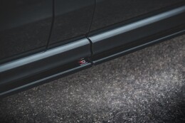 Seitenschweller Ansatz Cup Leisten für Mercedes-Benz V-Klasse AMG-Line W447 Facelift schwarz matt