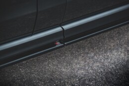 Seitenschweller Ansatz Cup Leisten passend für Mercedes-Benz V-Klasse Lang AMG-Line W447 schwarz Hochglanz