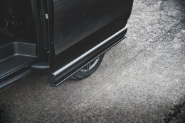 Seitenschweller Ansatz Cup Leisten passend für Mercedes-Benz V-Klasse Lang AMG-Line W447 schwarz Hochglanz