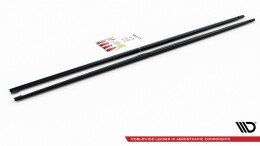 Seitenschweller Ansatz Cup Leisten passend für Mercedes-Benz V-Klasse Lang AMG-Line W447 schwarz Hochglanz