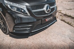 Cup Spoilerlippe Front Ansatz V.3 für Mercedes V-Klasse AMG-Line W447 schwarz Hochglanz