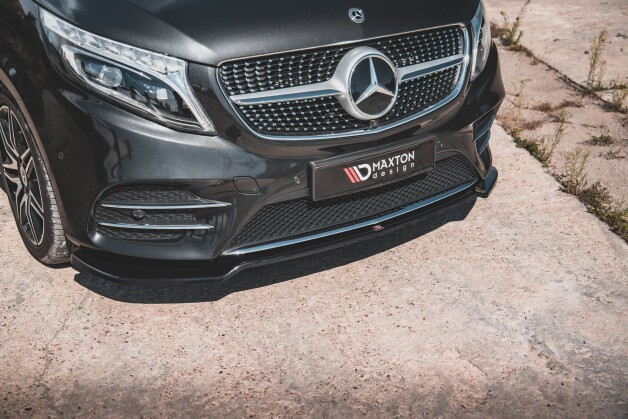 Cup Spoilerlippe Front Ansatz V.4 passend für Mercedes-Benz V-Klasse AMG-Line W447 schwarz Hochglanz