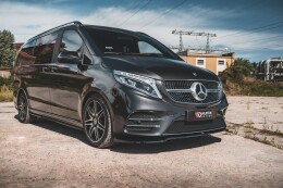 Cup Spoilerlippe Front Ansatz V.4 für Mercedes V-Klasse AMG-Line W447 schwarz Hochglanz