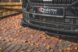 Cup Spoilerlippe Front Ansatz passend für Skoda Karoq Sportline schwarz Hochglanz