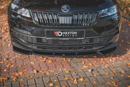 Street+ Spoilerlippe Front Ansatz passend für Skoda Karoq Sportline schwarz Hochglanz