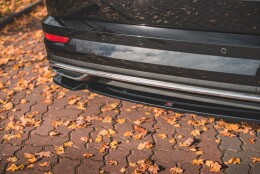 Mittlerer Cup Diffusor Heck Ansatz passend für Skoda Karoq Sportline schwarz Hochglanz