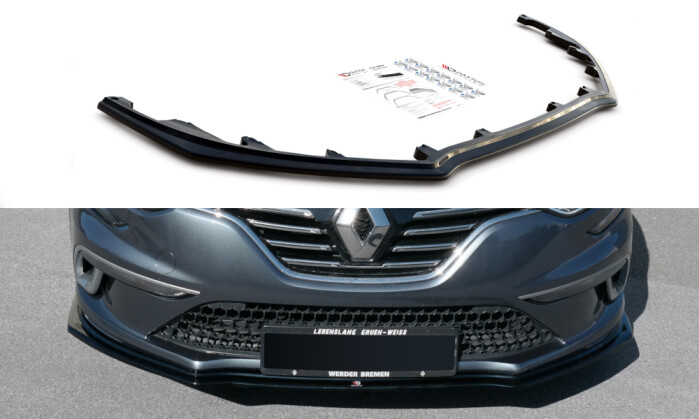 Frontspoiler Spoilerschwert aus ABS für Renault Megane 4 schwarz glänzend  ABE