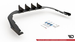 Street Pro Heck Ansatz Diffusor passend für VW Arteon R-Line SCHWARZ+ HOCHGLANZ FLAPS