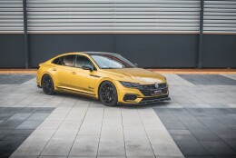 Street Pro Seitenschweller Ansatz Cup Leisten passend für VW Arteon R-Line SCHWARZ+ HOCHGLANZ FLAPS