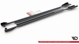 Street Pro Seitenschweller Ansatz Cup Leisten passend für VW Arteon R-Line SCHWARZ+ HOCHGLANZ FLAPS