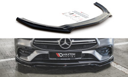Cup Spoilerlippe Front Ansatz V.1 passend für Mercedes-AMG CLA 35 Aero C118 schwarz Hochglanz