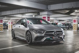 Street+ Spoilerlippe Front Ansatz V.1 passend für Mercedes-AMG CLA 35 Aero C118 schwarz Hochglanz