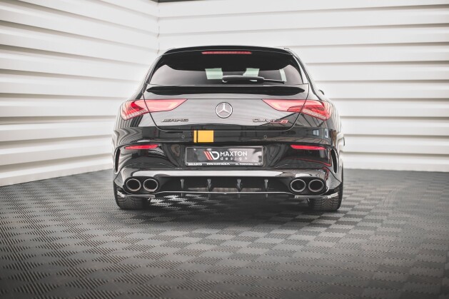 Heck Ansatz Diffusor für Mercedes-AMG CLA 35 Aero / 45 Aero C118 schwarz Hochglanz