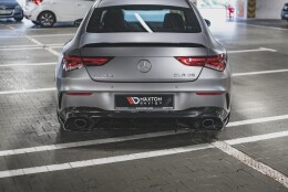 Heck Ansatz Diffusor passend für Mercedes-AMG CLA 35 Aero / 45 Aero C118 schwarz Hochglanz