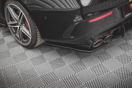 Heck Ansatz Flaps Diffusor passend für Mercedes-AMG CLA 35 Aero / 45 Aero C118 schwarz Hochglanz