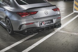 Heck Ansatz Flaps Diffusor passend für Mercedes-AMG CLA 35 Aero / 45 Aero C118 schwarz Hochglanz