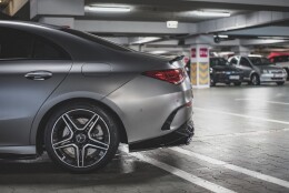 Heck Ansatz Flaps Diffusor passend für Mercedes-AMG CLA 35 Aero / 45 Aero C118 schwarz Hochglanz